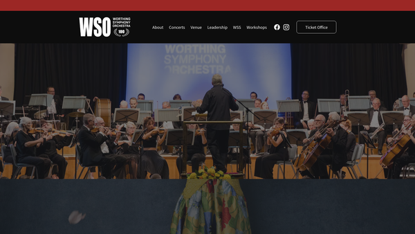 Screenshot of the Worthing Symphony Orchestra website