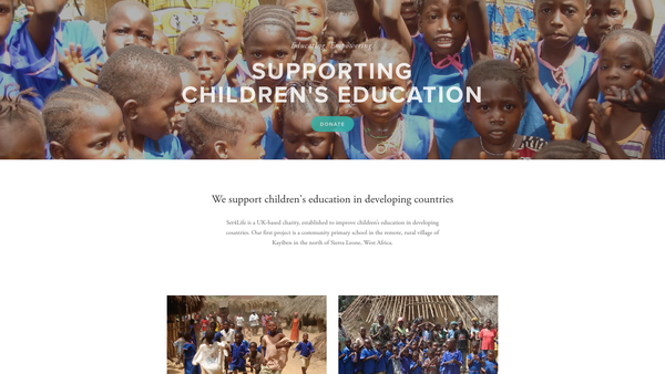 Screenshot of the Set4life website
