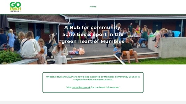Screenshot of the Mumbles Community Association website