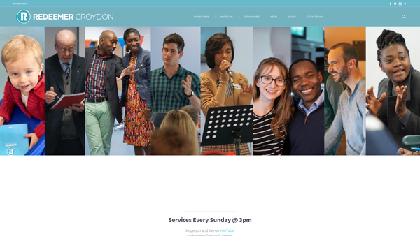 Screenshot of the Redeemer Croydon Trust website