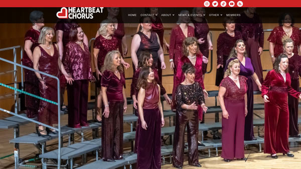 Screenshot of the Heartbeat Chorus website