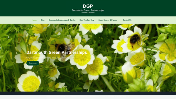 Screenshot of the Dartmouth Green Partnerships website