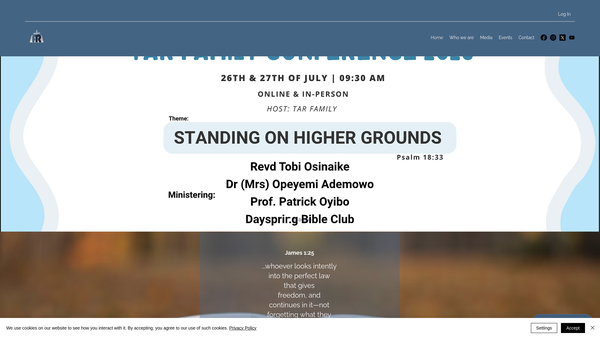 Screenshot of the The Active Rhema website