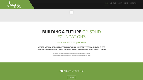 Screenshot of the The Dwelling Place website