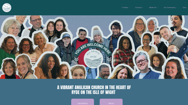 Screenshot of the Parochial Church Council All Saints' Church, Ryde website