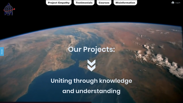 Screenshot of the Spaceship Earth website