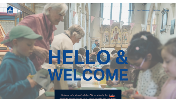 Screenshot of the The Parochial Church Council Of The Ecclesiastical Parish Of St John The Evangelist, Old Coulsdon In The Diocese Of Southwark website