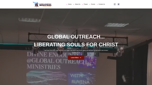 Screenshot of the Global Outreach Ministries website