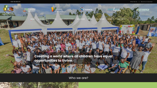 Screenshot of the Kyaninga Cdc Trust website