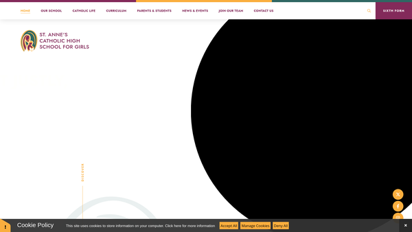 Screenshot of the Friends Of St. Anne's School Enfield (Fosa) website