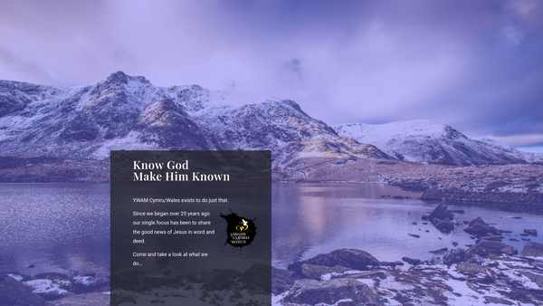 Screenshot of the Youth With A Mission Cymru/wales website