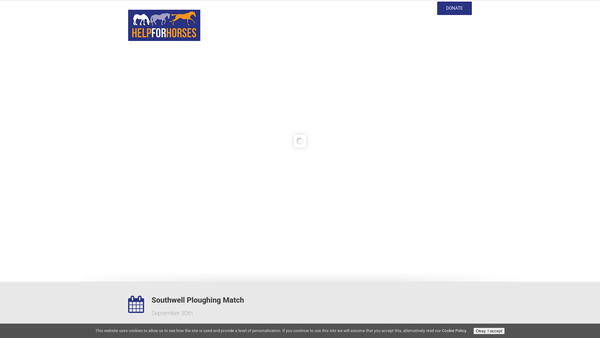 Screenshot of the Help For Horses UK website