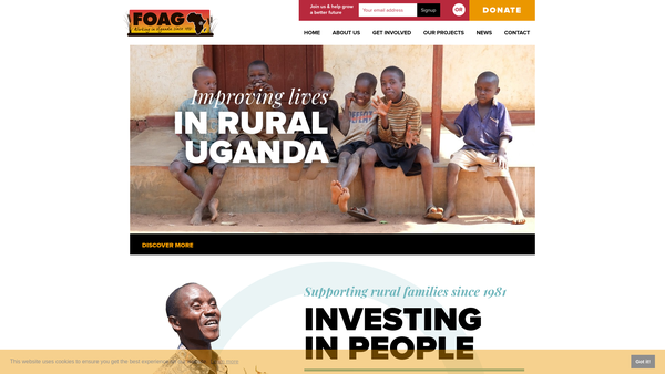 Screenshot of the Farmers Overseas Action Group website
