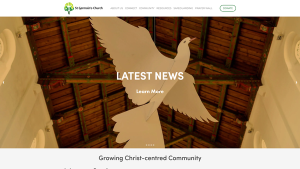 Screenshot of the The Parochial Church Council Of The Ecclesiastical Parish Of St Germains Edgbaston website