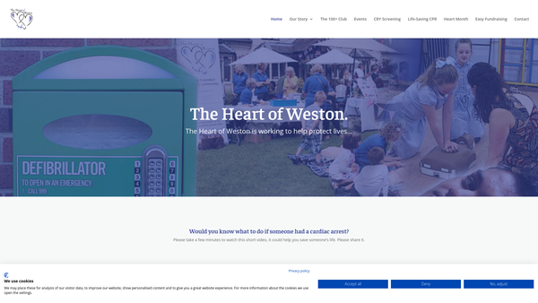 Screenshot of the The Heart Of Weston website