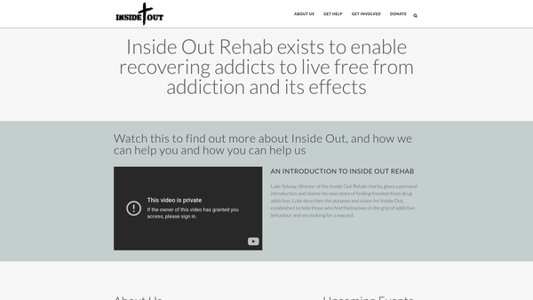 Screenshot of the Inside Out Rehab website
