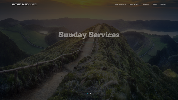 Screenshot of the Amyand Park Chapel website