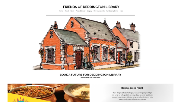 Screenshot of the Friends Of Deddington Library website