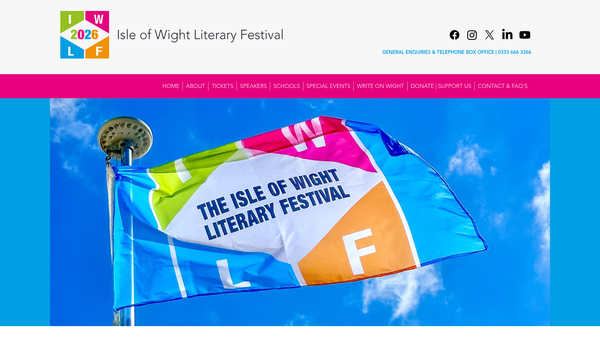 Screenshot of the Isle Of Wight Literary Festival website