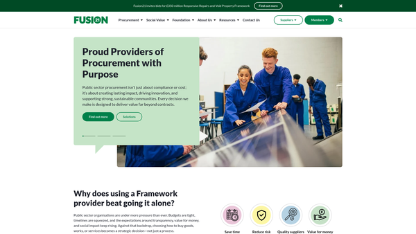 Screenshot of the Fusion21 Foundation website
