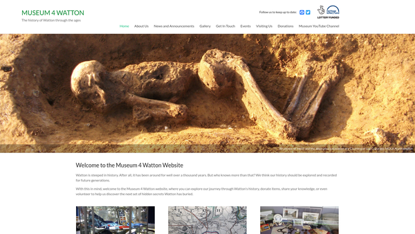 Screenshot of the Museum 4 Watton website