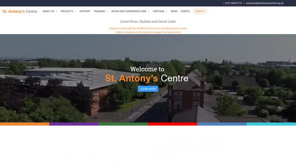 Screenshot of the St Antony's Centre For Church & Industry website