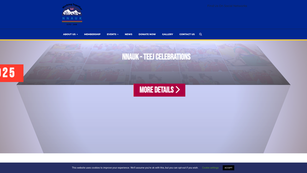 Screenshot of the Nepalese Nursing Association-Uk website