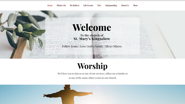 Screenshot of the The Parochial Church Council Of The Ecclesiastical Parish Of St. Marys Kingsclere website