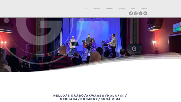 Screenshot of the Grace Church Whitehaven website