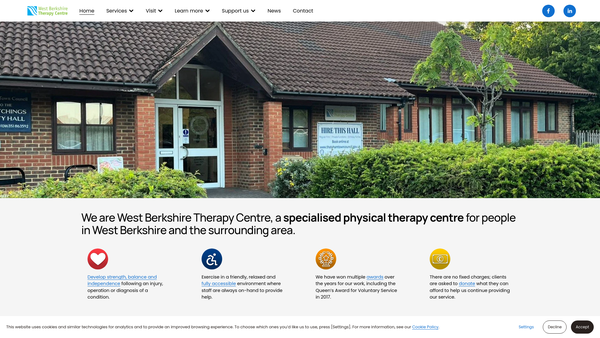 Screenshot of the Berkshire Health & Well-Being Social Enterprises website
