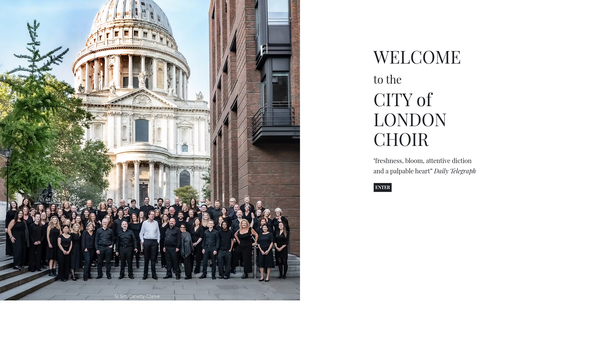 Screenshot of the City Of London Choir website