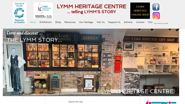 Screenshot of the Lymm Heritage Information Centre website