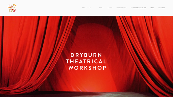Screenshot of the Dryburn Theatrical Workshop website