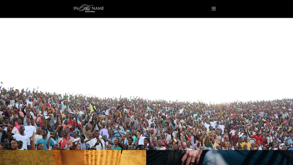 Screenshot of the In His Name Ministries website
