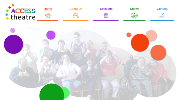 Screenshot of the Access Theatre CIO website