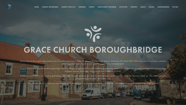 Screenshot of the Grace Church, Boroughbridge website