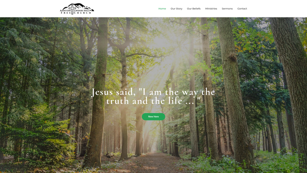 Screenshot of the Ashton Under Hill Free Church Trust website