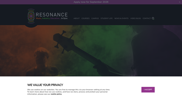 Screenshot of the Bicmp website
