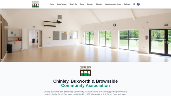 Screenshot of the Chinley Buxworth & Brownside Community Association website