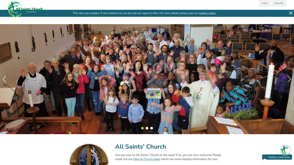 Screenshot of the The Parochial Church Council Of The Ecclesiastical Parish Of All Saints, Croxley Green, Diocese Of St Albans website