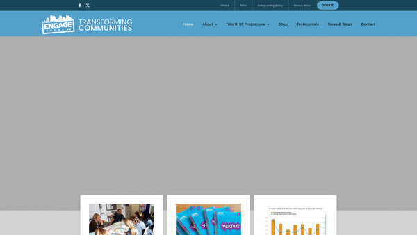 Screenshot of the Engage Trust UK website