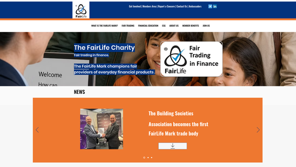 Screenshot of the Fairlife Foundation website