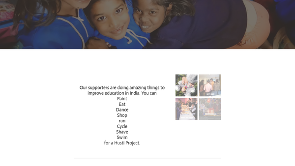 Screenshot of the Husti website