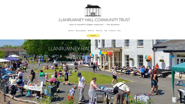 Screenshot of the Llanrumney Hall Community Trust Limited website