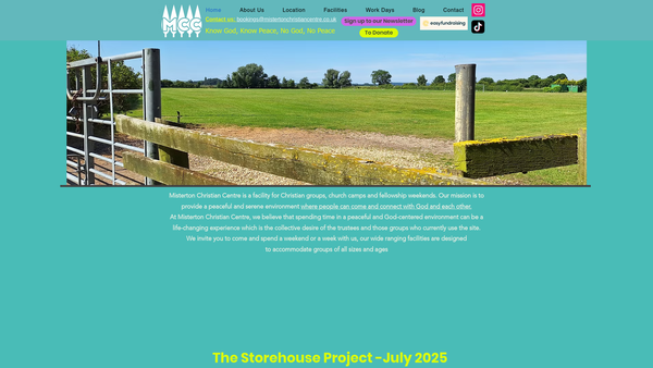 Screenshot of the Misterton Christian Centre website