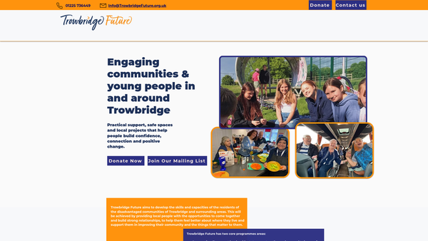 Screenshot of the Trowbridge Community Area Future website