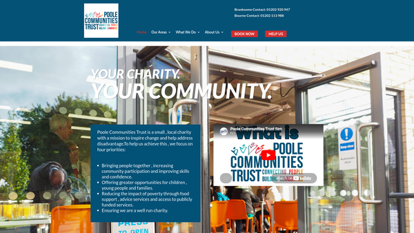 Screenshot of the Poole Communities Trust website