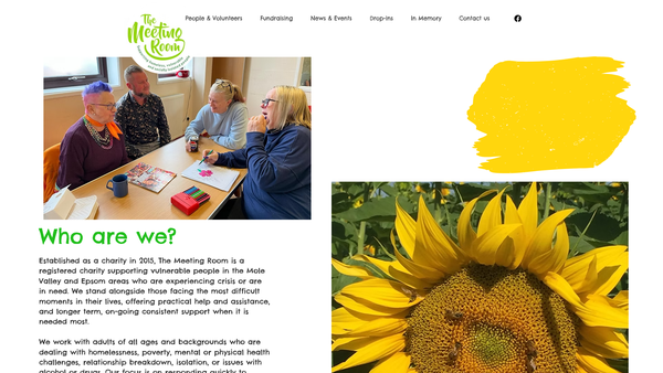 Screenshot of the The Meeting Room (Surrey) website