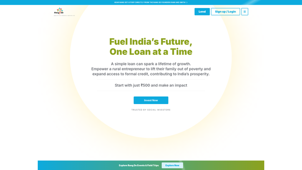 Screenshot of the Rang De UK website