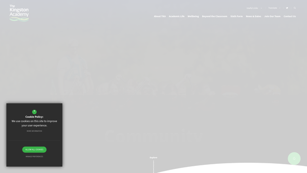 Screenshot of the Friends Of Kingston Academy website